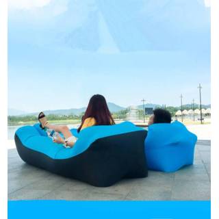 👉 Sofa Lazy Pillow Waterproof Inflatable Portable outdoor beach air bed Sleeping bag Oxford cloth 240*70cm