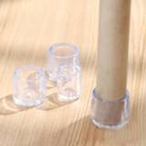 👉 Sock rubber 4pcs Home Chair Leg Caps Feet Protector Pads Furniture Table Covers Socks Hole Plugs Dust Cover Leveling