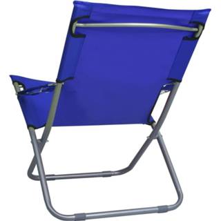 👉 Strandstoel blauw stof active Strandstoelen 2 st inklapbaar 8719883759913
