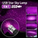 Projector MINI 4 In 1 Car Roof Star Sky Lamp Patterns Laser Light USB Plug DJ Disco Stage Lighting Effect Atmosphere Lights