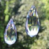 👉 Ornament New Arrival 2 Size Oval Suncatcher Water drop Crystal Chandelier Prism Party DIY Pendant Accessories Craft Supply