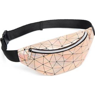 👉 Riem PU leather vrouwen Women's fashion Waist Packs personalized rock and roll color flashing lattice belt bag nerka fanny pack