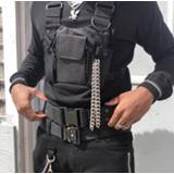 Vest zwart nylon Adjustable Black Hip Hop Streetwear Functional Tactical Harness Chest Rig Kanye West Waist Pack Bag Fashion c5