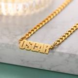 Hanger goud steel vrouwen Gold Color Cuban Chain Customized Name Necklaces Pendants Handmade Jewelry Stainless Women Men Nameplate Charm Necklace