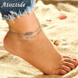 👉 Goud steel vrouwen Atoztide 2019 New Personalized Custom Name Anklet For Women Gold Stainless Charms Engraved Handwriting Love Gift