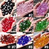 Ornament 10PC Crystal AB Glass Art Lamp Prism Chandelier Chain Part DIY Octagon Bead 14MM Spacer Connector