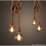 👉 Hanger Retro Wire Hemp Rope Pendant Lights Bar DIY Creative Led Lamp Vintage Loft Industrial Kitchen Lighting Fixture