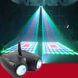 👉 Projector 20W 64/128pcs RGBW LED Pattern Stage Light Double Head Airship Lamp DJ Disco Party lights Cool effects lighting