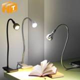 👉 Power supply LED Desk Lamp with Clip 1W Flexible Reading Book USB Night lights