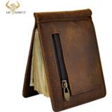 👉 Portemonnee leather Male Genuine Design Fashion Slim Wallet Front Pocket Money Clip Mini Purse For Men 1098