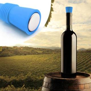 👉 Stoppertje blauw silicone active Food Grade Wine Stopper Creative Preservation Bottle (blauw)