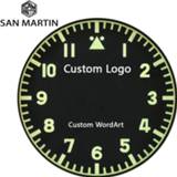 👉 Watch San Martin Customization Service Customize Dial Mark/Motto/Anniversaries/Word Art/Birthday Etc Case Back Laser