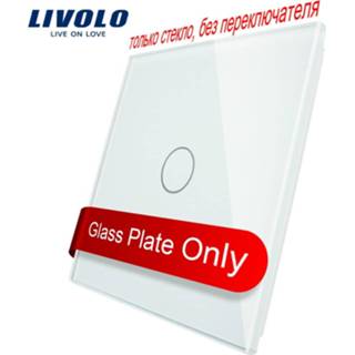 👉 Livolo Luxury White Pearl Crystal Glass, EU standard, Single Glass Panel For 1 Gang Wall Touch Switch,VL-C7-C1-11 (4 Colors)