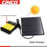 Batterij oplader Solar Panel Universal 3.7V Battery Charger DC 5V 10440 18650 14500 26650 16650 Rechargeable Adapter USB Plug