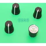 👉 Potentiometer zwart plastic 10 Piece 13.8 * 16mm black knob half handle D-shaped inner hole 6mm switch adjustment 0 degree indicating