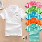 Short sleeve jongens kinderen 2020 Summer New Boys Polo Shirt 2-11y Children Lapel Solid Color Clothes Kids Cotton School Uniform Shirts Out