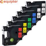 👉 Label tape Mixed 15 colors 45013 Compatible dymo D1 12mm printer laminated 45010 ribbon cassette for LM160