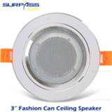 👉 Luidspreker 8Ohm 10W Bathroom Moisture-proof Aluminum Can Ceiling Speaker Background Music System Fashion In-ceiling Sound Quality