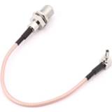 Modem F Type Female Jack To CRC9 Male Right Angle RG316 Pigtail Cable 15cm For HUAWEI