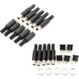 Power connector plastic 10pcs 12V 3A Male Plugs + Female Socket Panel Mount Jack DC Electrical Supplies