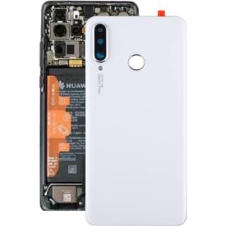 👉 Batterij wit active Originele achterkant met cameralens voor Huawei P30 Lite (48MP) (wit)