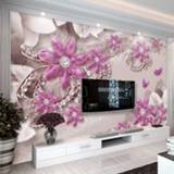 👉 Sofa Custom Photo Wallpaper 3D Stereo Jewelry Flower Living Room TV Background Wall Decor Cloth Papel De Parede Paisagem