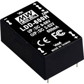 👉 LED-driver 2 - 46 V/DC 1200 mA Constante stroomsterkte Mean Well LDD-1200HW