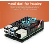 👉 Moederbord alloy Raspberry sent 4 b metal case generation aluminum heat dissipation joke pi4 motherboard protection shell acces