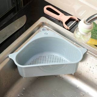 Kitchen triangle sink filter drain basket vegetable rack suction tray sponge rag storage tool