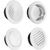 👉 Grille Adjustable air ventilation cover round ducting ceiling wall hole abs vent louver kitchen bath outlet fresh system