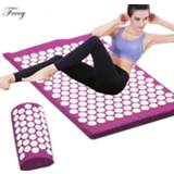 👉 Massager Acupressure Mat Set Back Body Foot Cushion Massage Pad Relieve Stress Pain Shakti Acupuntura Yoga Spike with Pillow