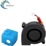 👉 Sock blauw silicon KingRoon 24V 5015 Fan air-blower For 3D Printer KP3 Exclusive e3d V5 Blue Cover Parts 16*16*12mm
