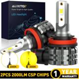 👉 Autolamp geel AUXITO 2X H11 LED Fog Light Bulbs H8 H9 H16 JP CSP 6000k White/3000k Golden Yellow 12V 24V DRL Car Daytime Running Auto Lamp