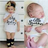 Shirt baby's jongens Family Matching Outfits Brother Sister Summer Tshirt Baby Boys Romper Little Boy Bodysuit Big T-shirt Kid Top Tees