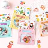 👉 Kladblok meisjes 40 pcs/pack Kawaii Cartoon Mini Flower girl Korea Sticker Flakes Scrapbook Paper Stationery School Supplies