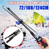 👉 Draagbare radio 72-124cm SMA-Female Dual Band 144/430Mhz Foldable CS Tactical Antenna For Baofeng UV-82 UV-5R BF-888S Walkie Talkie Ham