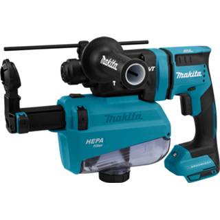 👉 Combihamer active Makita DHR182ZWJU 18V Li-Ion accu SDS-plus body met stofafzuiging in Mbox - 1,7J koolborstelloos