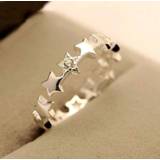 👉 Zilver vrouwen 925 Sterling Silver Romantic Star Rings For Women Loves Wedding Ring CZ Jewelry Bague Femme VRS2109