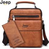 👉 Schoudertas leather mannen JEEP BULUO Men's Crossbody Shoulder Bags Big Size Split Handbag Fashion Business Man Messenger Bag High quality Tote Hot