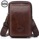 👉 Schoudertas leather small Men Genuine Bag Shoulder For 2019 New Fashion Vintage Flap Pocket Crossbody Bags Hasp KSK