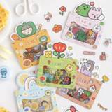 👉 Kladblok 45pcs/pack Cartoon Cute Adhesive Paper Sticker Decorative Scrapbook Sticky Label For Diary Album Stationery