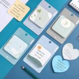 👉 Memo pad 75sheets Creative cute cartoon sticky note Super thick practical student kawaii Message notepad School supplies