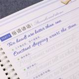 👉 Copybook 3D Round English Reusable Groove Calligraphy Erasable pen Learn Adults Art Children writing Practice Book