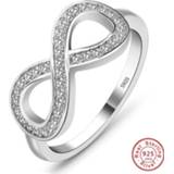 👉 Zilver vrouwen 2019 Best Friend Gift High Quality 925 Sterling Silver stamp Infinity Ring Endless Love Symbol Fashion Rings For Women size5-10