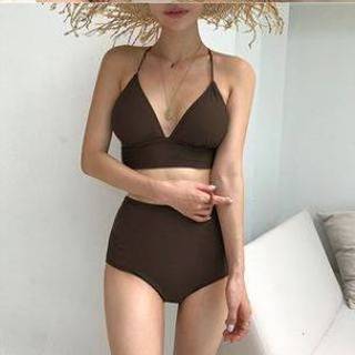 👉 Bikini coffee Open Back High-Waist