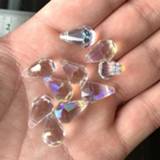 Hanger 10Pcs Aurora Glass Bead Bowling Faceted Chandelier Part Charm Bottle Spacer Beads DIY Pendant Crystal Prism