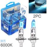 👉 Hoofdlamp wit 2 Pcs Universal H1 H3 100W 6000K White Light Super Bright Car HOD Halogen Lamp Auto Front Headlight Fog Bulb Fit for Cars