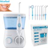👉 Watertank Nicefeel Oral Irrigator Water Flosser Dental Jet Teeth Cleaner With 600ml Tank 7 Tips and 1 Toothbrush For Tooth Care