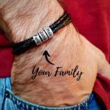 👉 Armband steel leather Personalized Stainless Charm Bracelets Genuine Braided Rope Men Bracelet Custom With 2-7 Names Beads Husband Gift