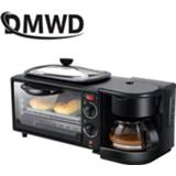 Koffiezetapparaat DMWD Electric 3 in 1 Breakfast Machine Multifunction Mini Drip American Coffee Maker Pizza Oven Egg Omelette Frying Pan Toaster